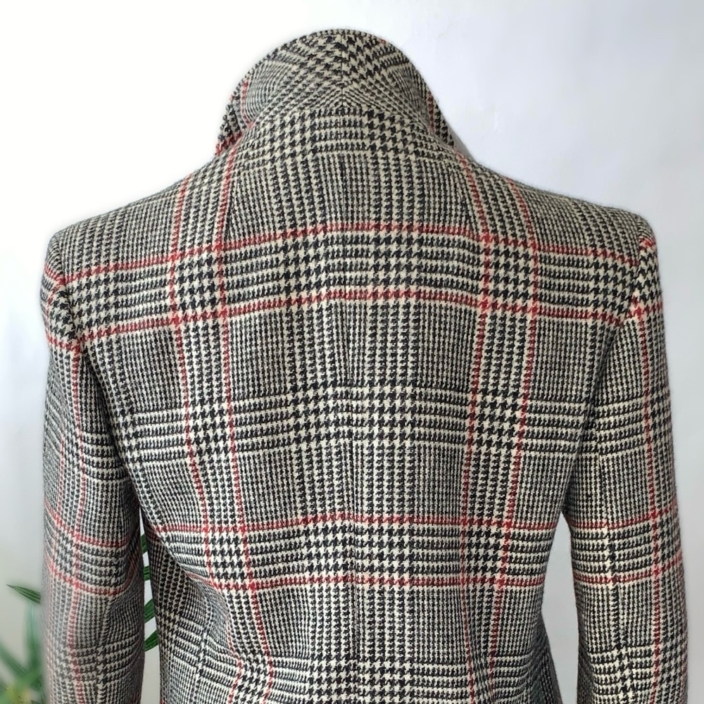 c l a s s i c :: Vintage Wool Houndstooth Blazer Double Breasted Plaid - Picture 4 of 12